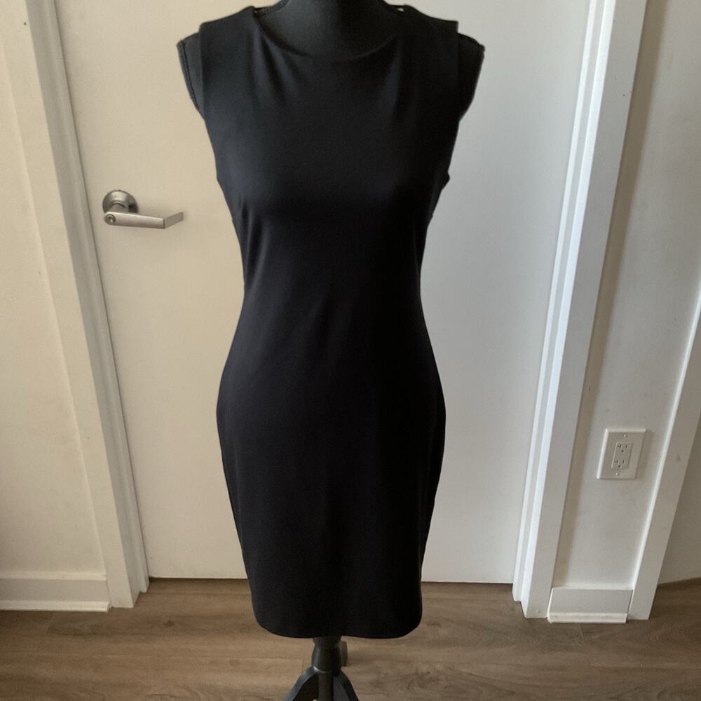 Catherine Malandrino For DesigNation Eiffel Tower LBD Black Bodycon Dress SZ 6